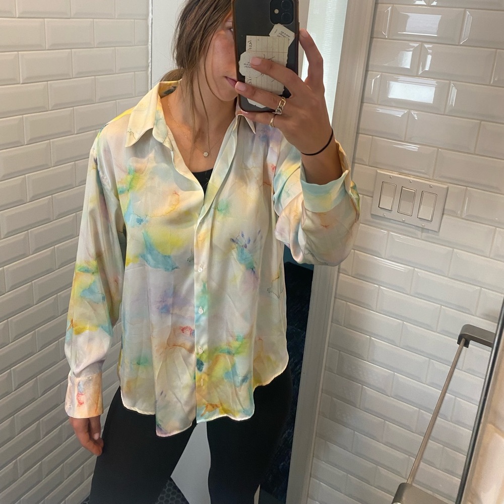 Zara button down Blouse